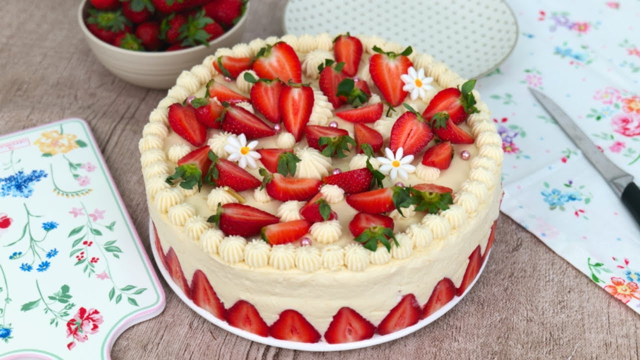 TARTA FRAISIER CON CREMA DIPLOMATICA | ✅ pastel de crema pastelera y fresas
