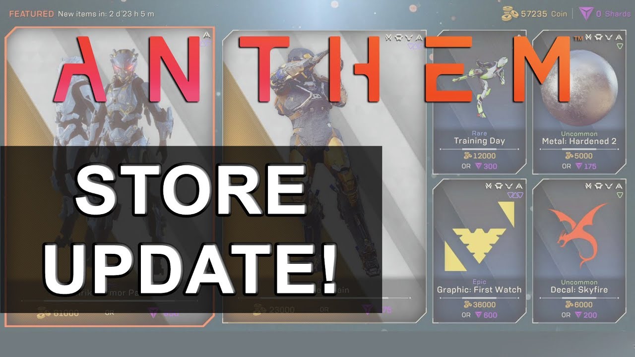 Anthem | Store Update 03/12/2019