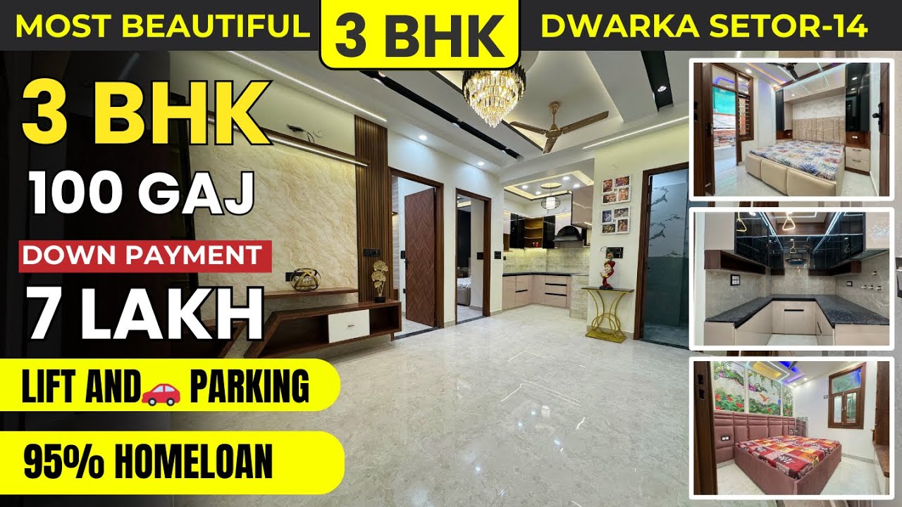 100 Gaj 3 BHK Flat in Dwarka Sec-14 Near Vegas Mall, DDA Park  | Property in Delhi | Sachdeva Homes