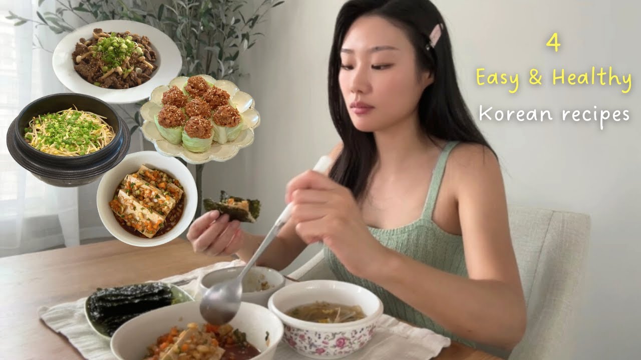 Korean Diet Vlog | 4 Easy and Healthy meals for weight loss