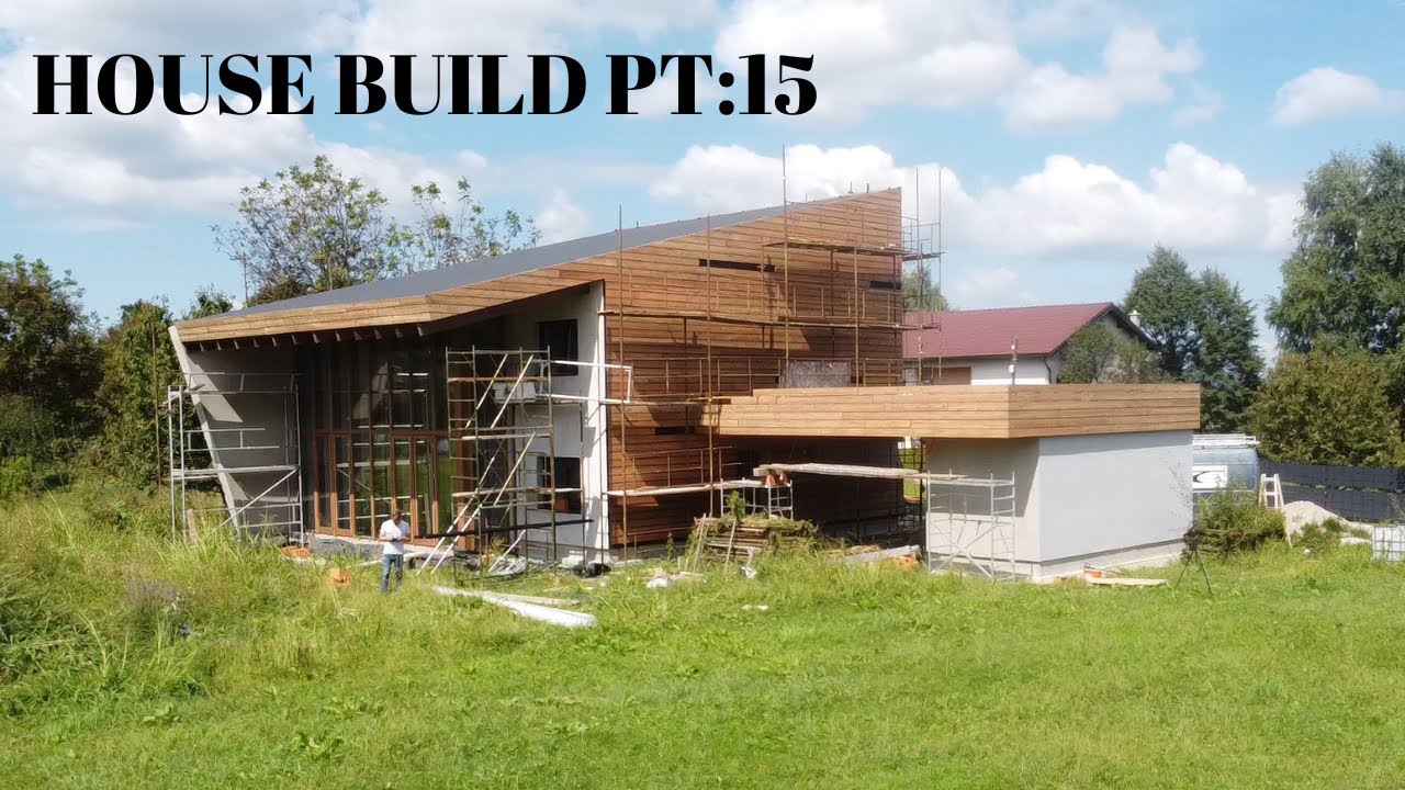 Larch cladding is going up- My House Build Pt15
