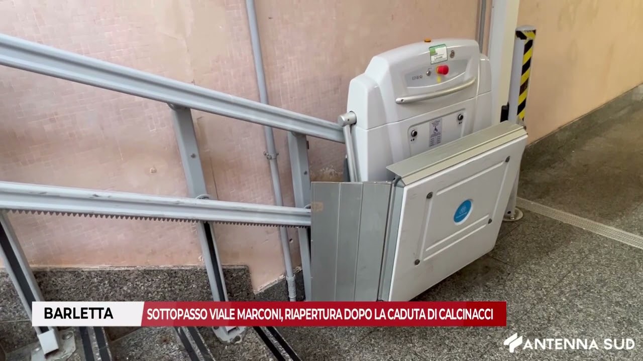 10 MARZO 2026 - BARLETTA: SOTTOPASSO VIALE MARCONI, RIAPERTURA DOPO LA CADUTA DI CALCINACCI