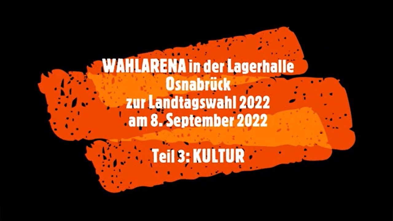 WAHLARENA zur Landtagswahl 2022 - Thema 3: Kultur