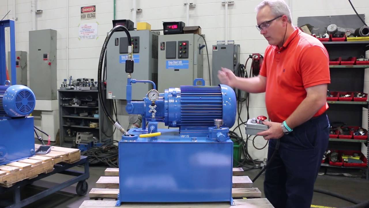 Fixed Displacement Pump Hydraulic Power Unit Startup Demo