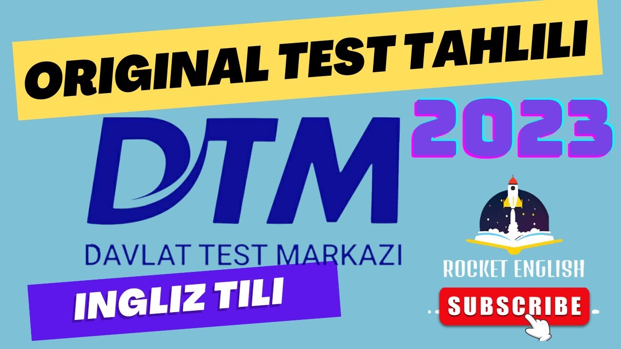 DTM | BMBA DIAGNOSTIK TEST  TAHLILI INGLIZ TILI 2023