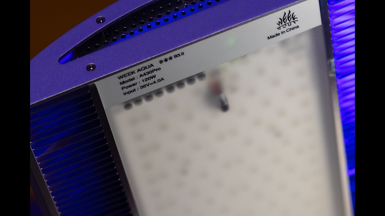 Week Aqua A430 PRO 120W Светодиодный светильник для растений RGB+UV Полный спектр через приложение.