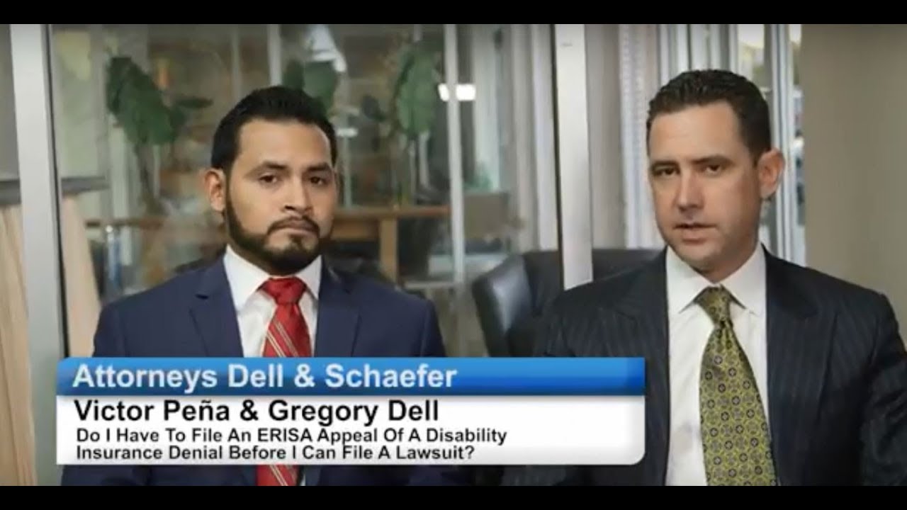 Do I Have To File An ERISA Appeal Of A Disability Insurance Denial Before I Can File A Lawsuit?