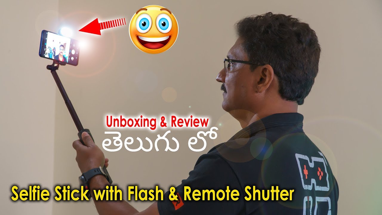 Blitzwolf Selfie Stick with Flash & Remote Shutter Unboxing in Telugu...