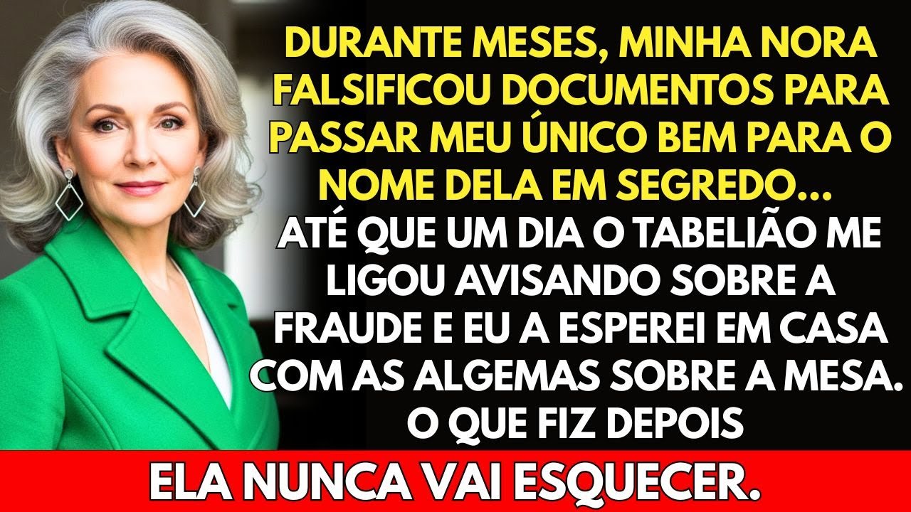 Minha nora vendeu meu terreno em segredo... o tabelião me ligou: 