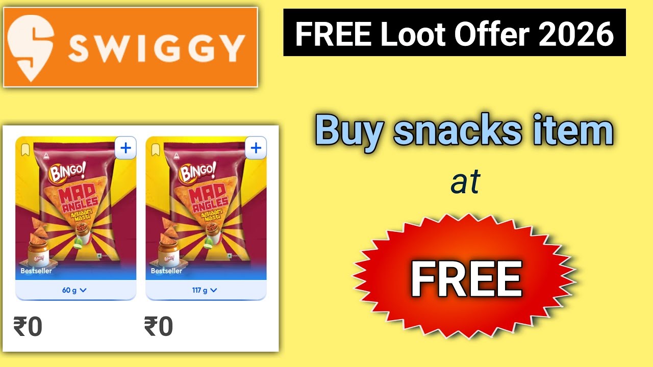 Swiggy FREE Snacks ll Swiggy coupon code today l Instamart coupon code today l Swiggy Offer today