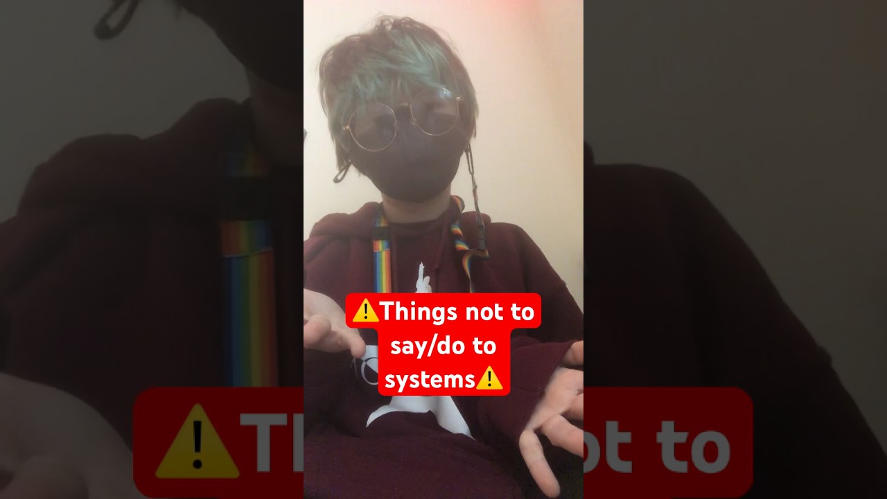 Things not to say/do to systems! -Asher, He/They #DID #system #osdd #didsystem #fyp #awareness