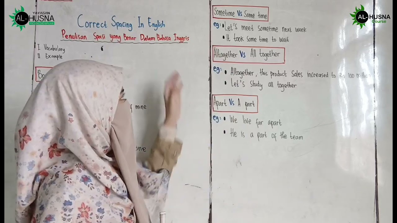 Correct Spacing In English #padangsidimpuancerdasbersamaalhusna #englishclass #fypyoutube 