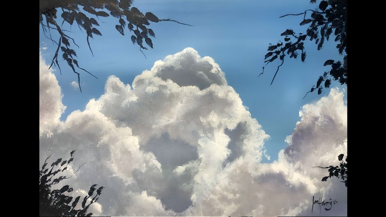 how to paint acrylic cloud #591