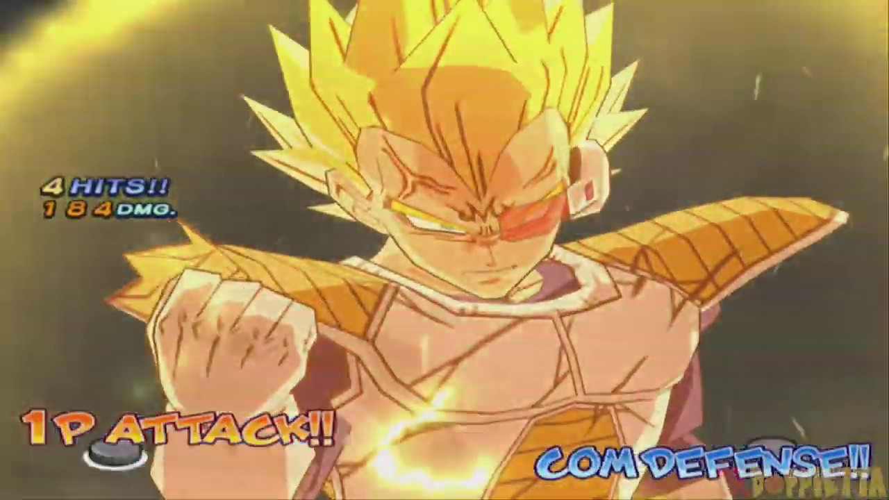 DBZ Budokai 3 - Majin Vegeta (with scouter) vs Omega Shenron