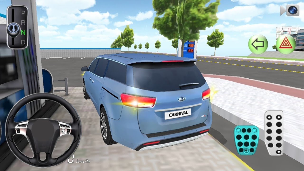 3D Driving Class - New Kia Carnival Car in Gas Station Funny Driving - Best Android Gameplay