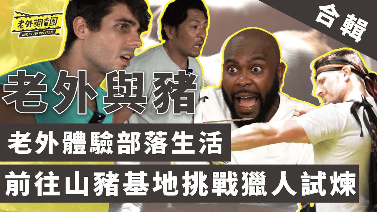 台灣豬農配種一把罩 專業「採精」讓老外現場看傻 被邀請幫豬取精 倒退嚕狂叫：我真的不敢 體驗部落生活！老外前往山豬出沒基地挑戰高難度獵人試煉 【老外調查團｜老外與豬的相遇】