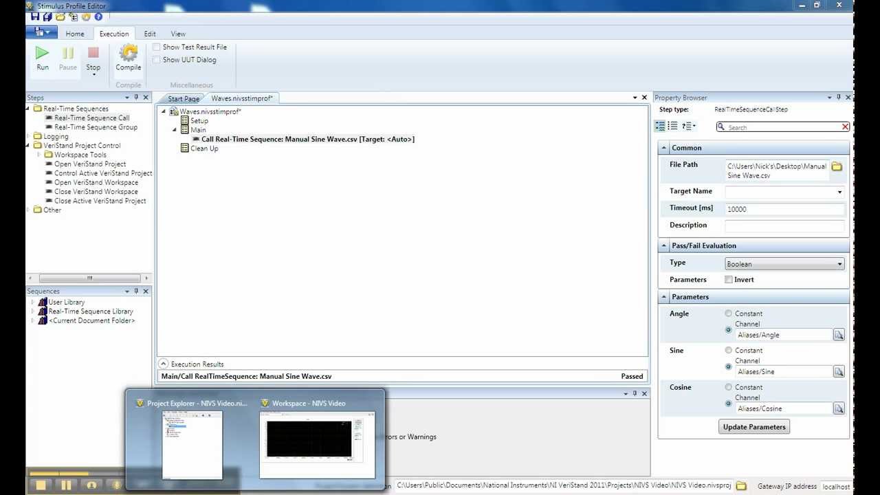 Performing Data Replay Using CSV Files Using the NI VeriStand Stimulus Profile Editor