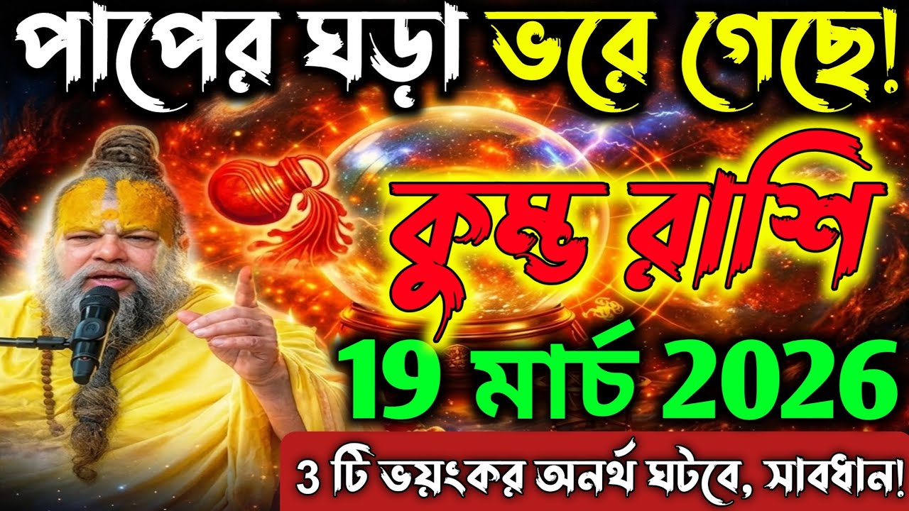 🔥 কুম্ভ রাশি⚠️19 মার্চের আগে দেখে নাও! পাপের ঘড়া ভরে গেছে, 3টি ভয়ংকর অনর্থ ঘটতে চলেছে!Kumbh Rashi