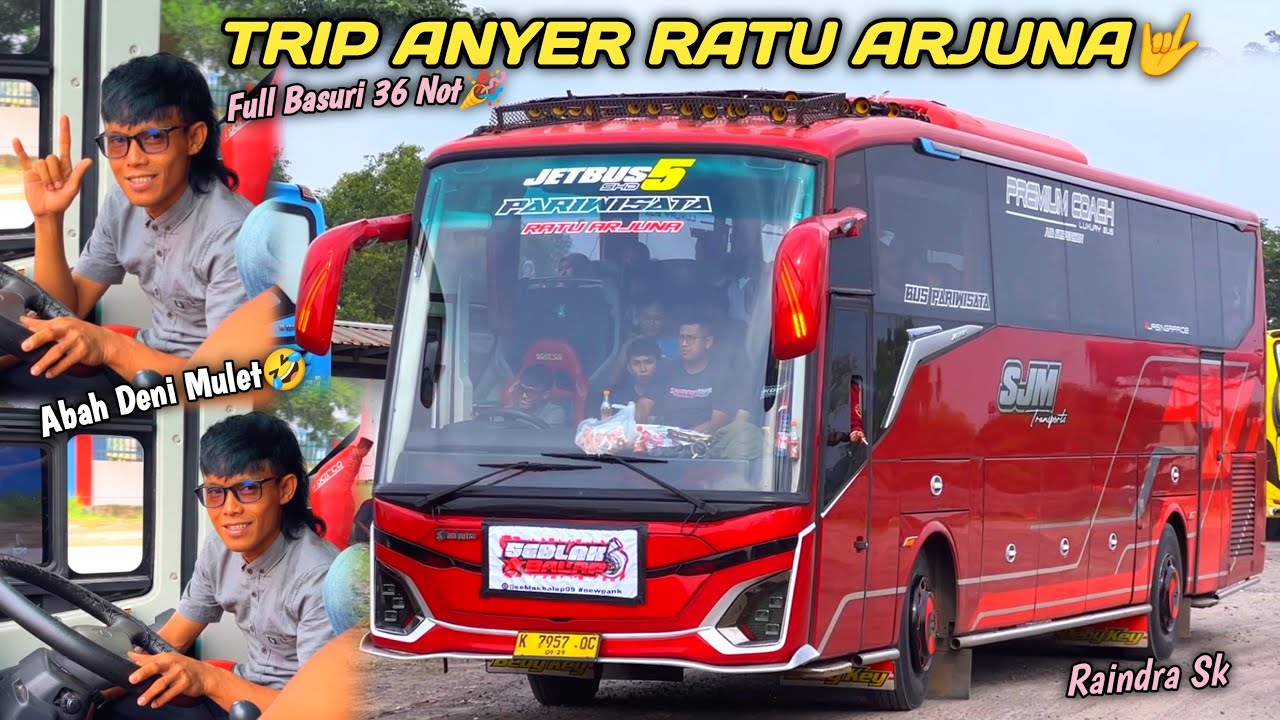 RAME FULL BUS TELOLET BASURI🥳 Hunting Bus Trip Anyer Di Rest Area KM 68👏