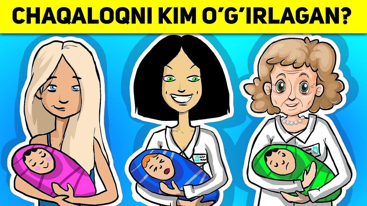 CHAQALOQNI KIM O'G'IRLAGAN? DIQQATNI OSHIRUVCHI YANGI SUPER SAVOLLAR TO'PLAMI