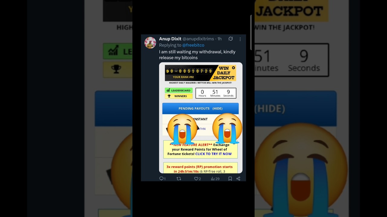 Freebitcoin pay aut doesn't work?