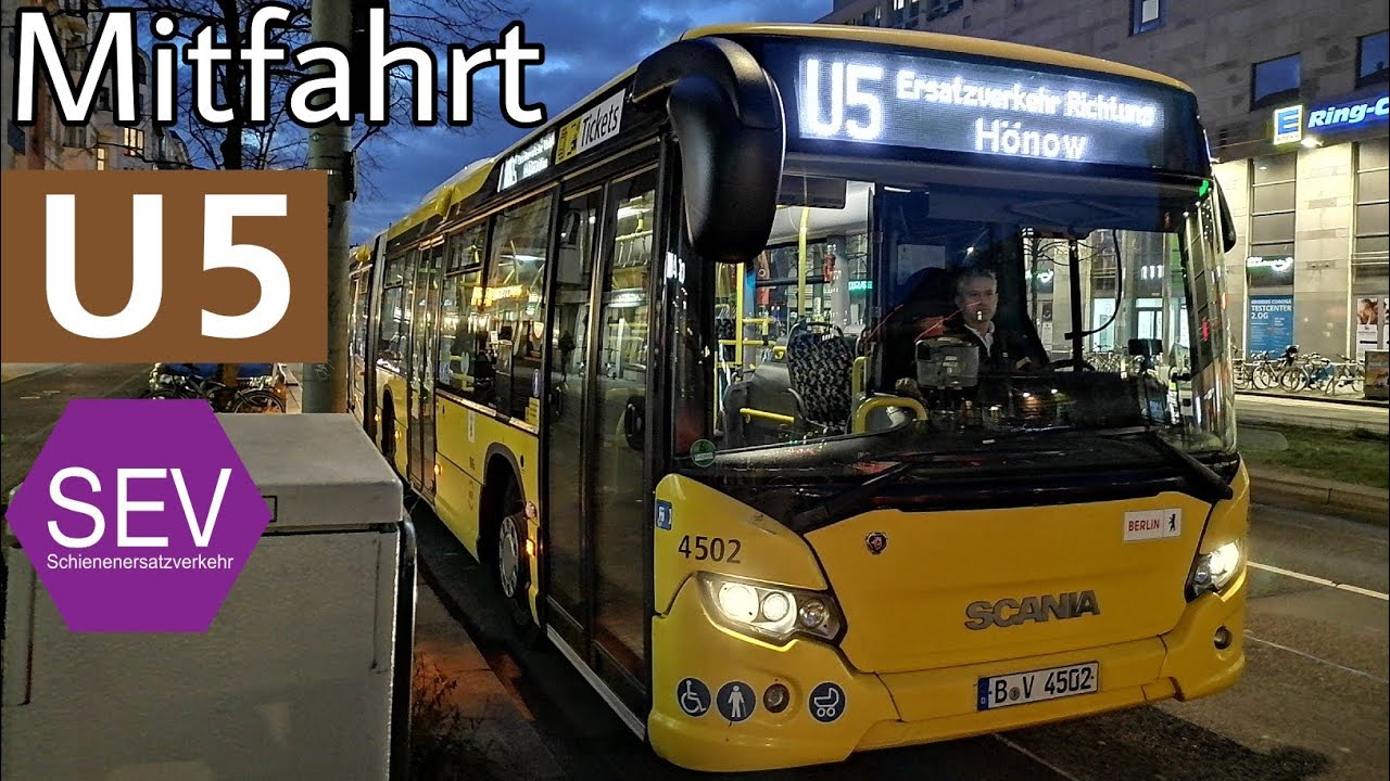 Berlin | Mitfahrt | Scania Citywide LFA | Linie U5 SEV | S+U Alexanderplatz - S+U Frankfurter Allee