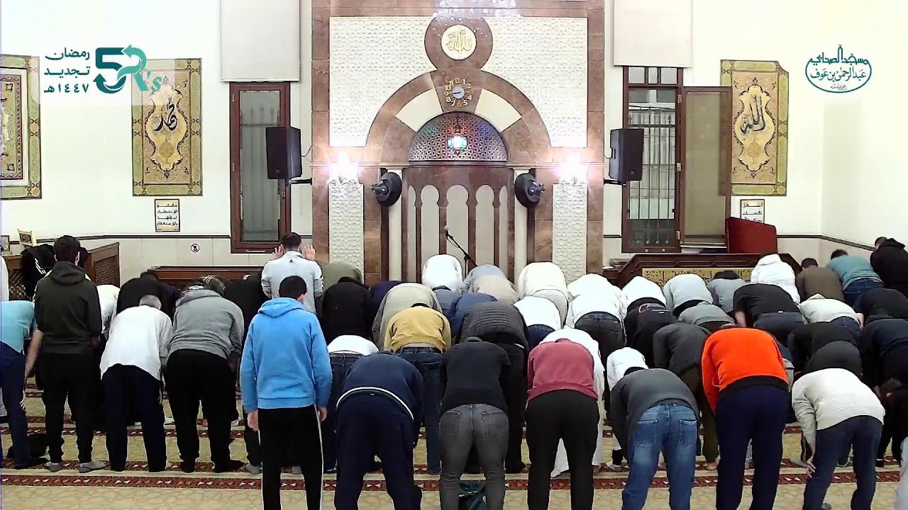 ١ رمضان - صلاة العشاء والتراويح مع فضيلة الشيخ علي خطاب والشيخ إبراهيم جوجو