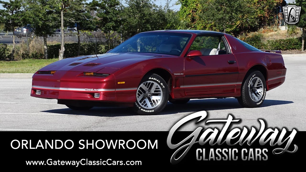 1986 Pontiac Trans Am For Sale Gateway Classic Cars Orlando #1793