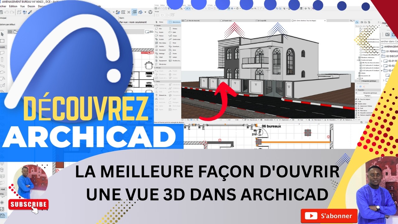 🔴LA MEILLEURE FAÇON D'OUVRIR UNE VUE 3D DANS ArchiCAD