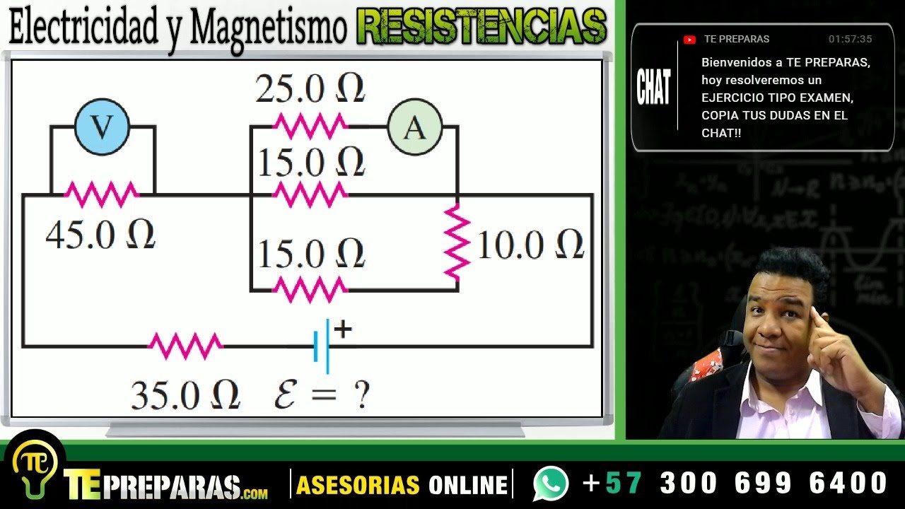 RESISTENCIAS Y CIRCUITOS II Ejercicio 26.6 II Libro de Sears Zemansky (Ed. 12)