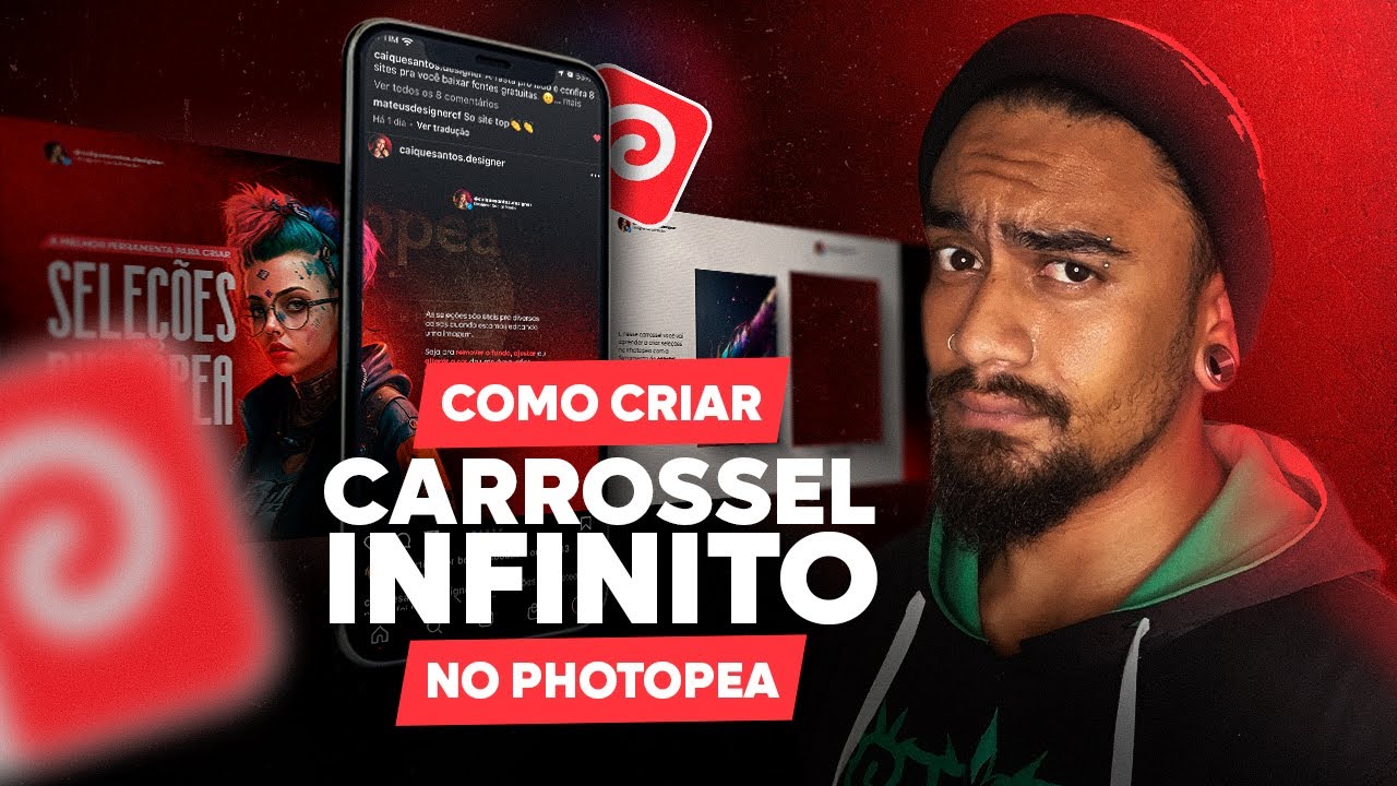 COMO CRIAR CARROSSEL INFINITO NO PHOTOPEA ( AULA COMPLETA )