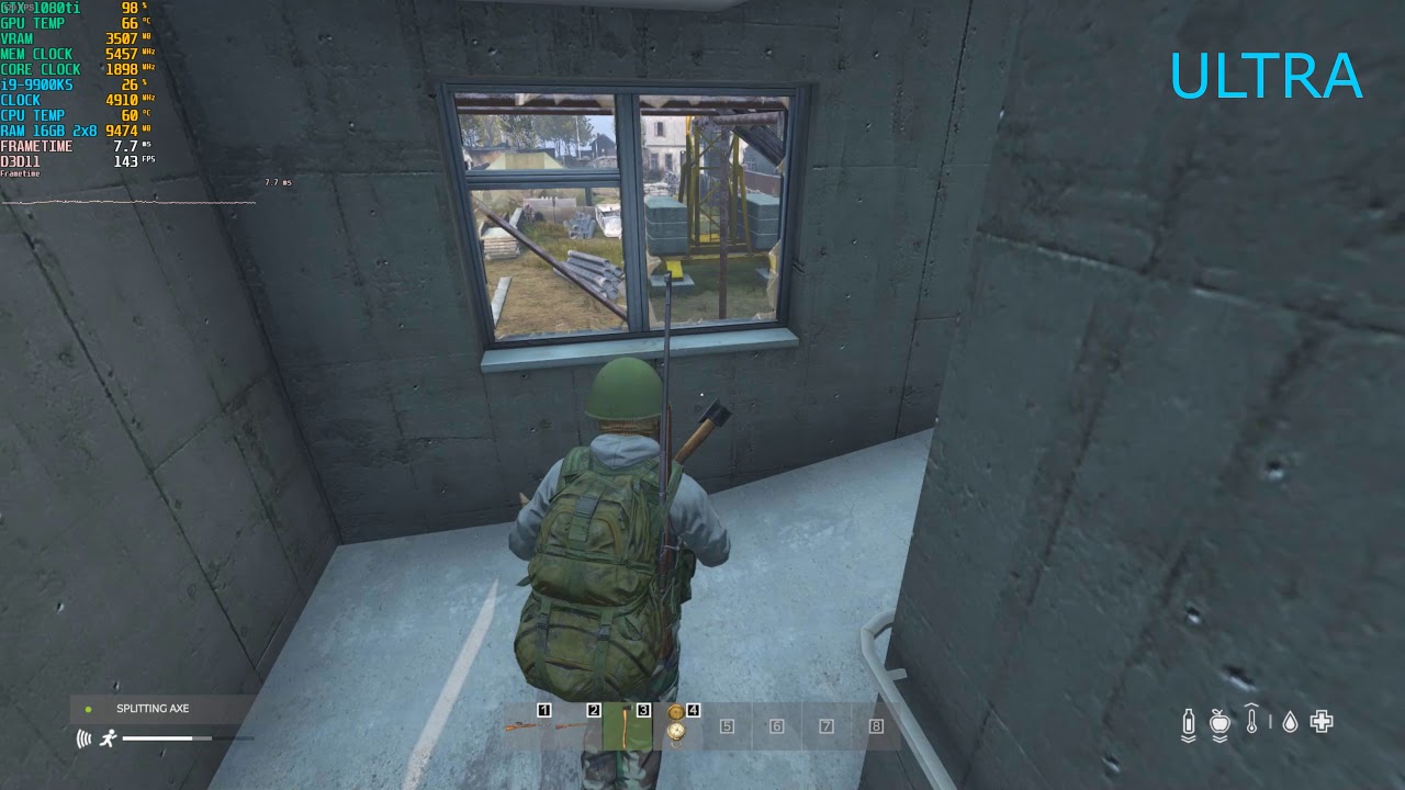 DAYZ BENCHMARK gtx1080ti 9900KS LOW/ULTRA