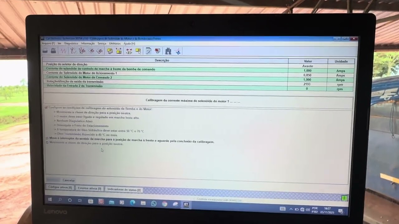 Como fazer as calibragens da carregadeira série K Caterpillar 