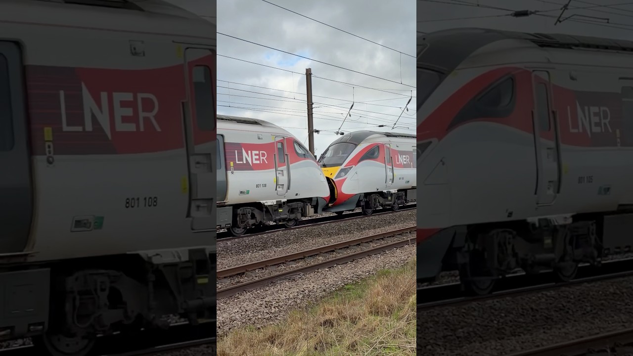 Double LNER Azuma Train at Speed | Newcastle to Peterborough