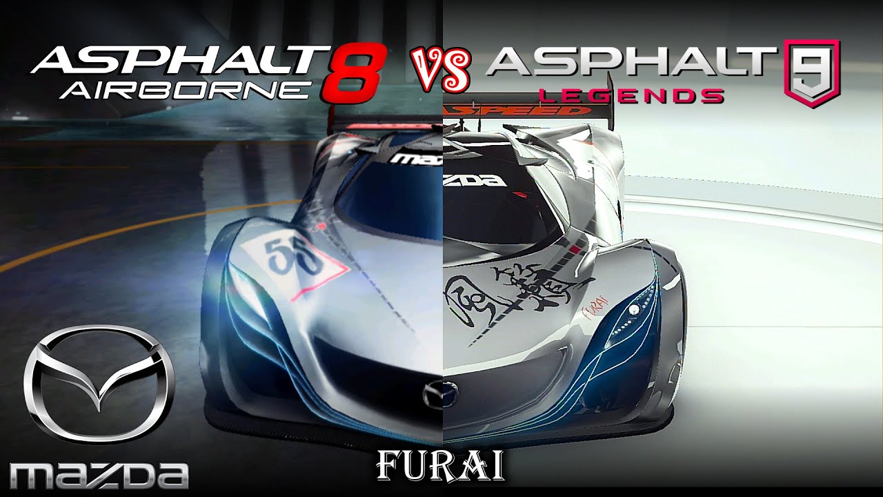 Mazda Furai: Asphalt 8 vs Asphalt 9