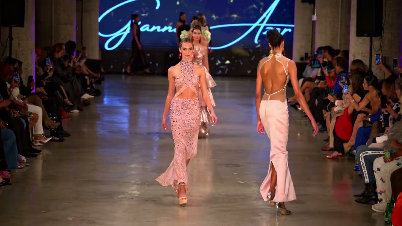 Giannina Azar Runway Fashion Show @artheartsfashion LAFW Group Look #17 (light colored finale looks)