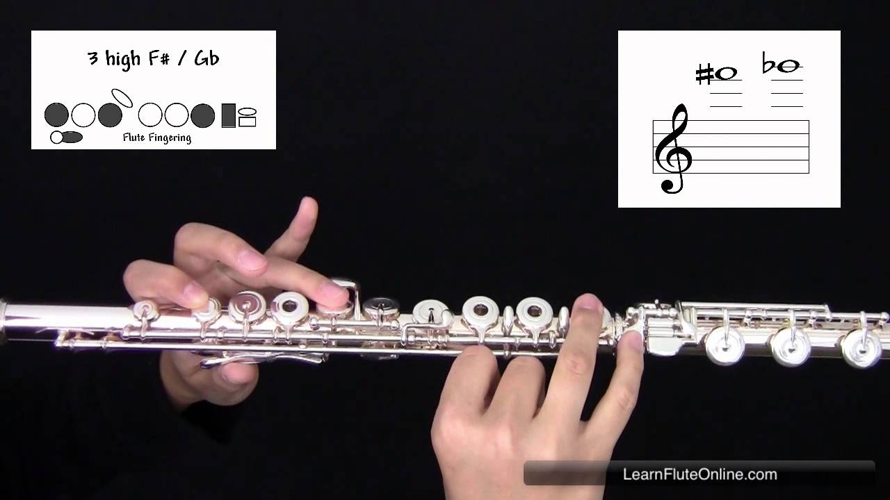 How To Play The Note F sharp or G flat F#/Gb on the Flute: Learn Flute Online
