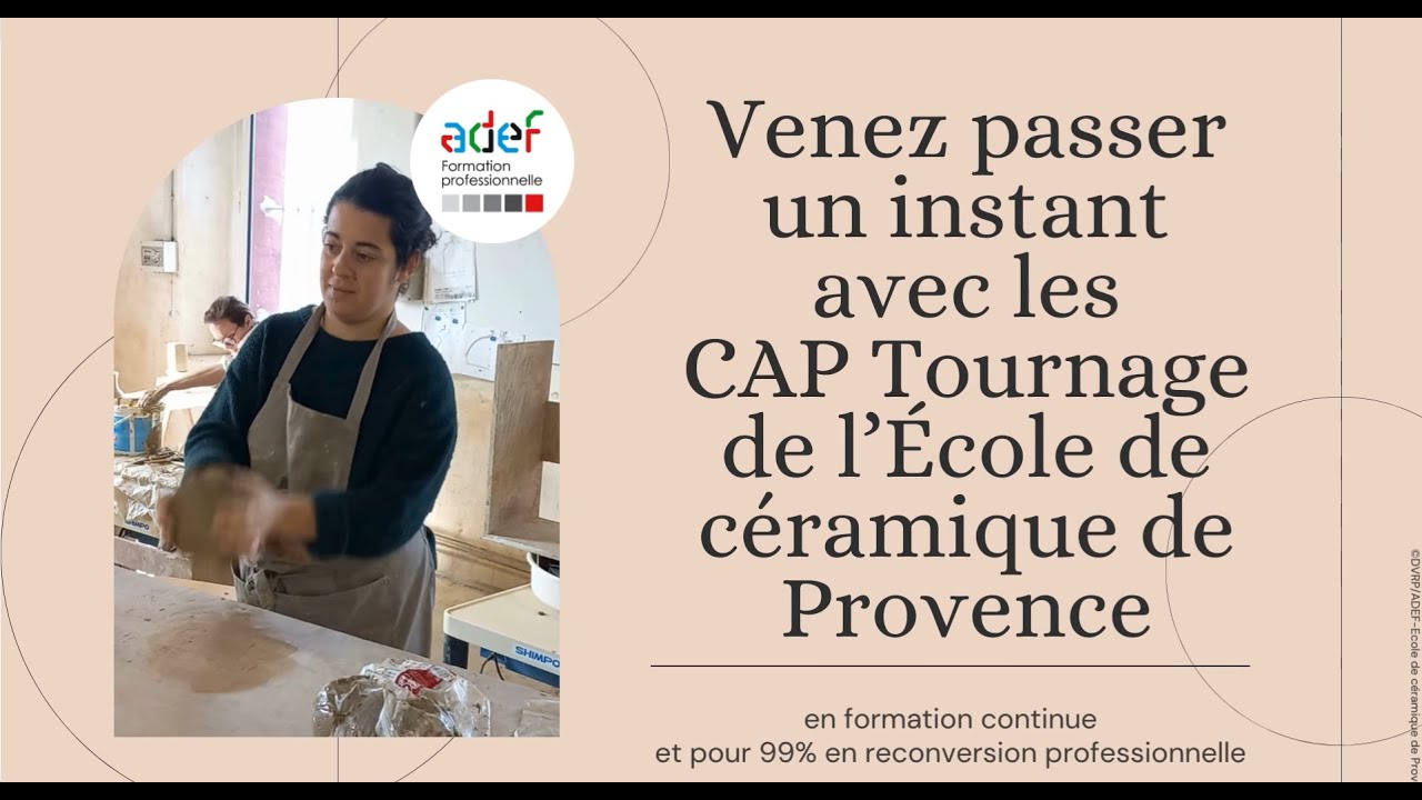 Un instant avec les CAP Tournage de l'École de Céramique de Provence