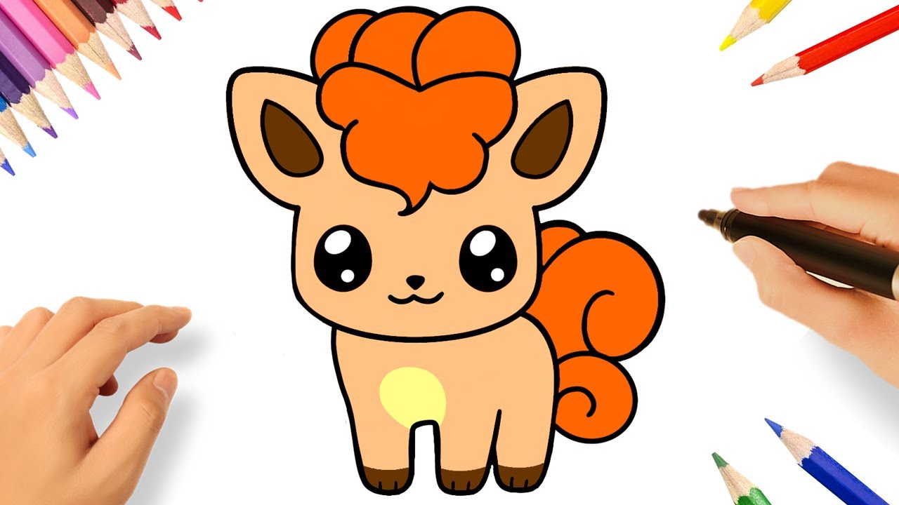 CÓMO DIBUJAR A VULPIX KAWAII FACIL 🔥❤️ | DIBUJANDO POKÉMONS