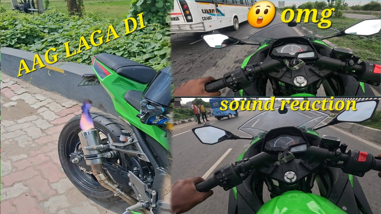 Kawasaki ninja 300 louad back fire🔥!! Crazy🤪 sound and reaction 10kview complete!!thanks #viralvideo
