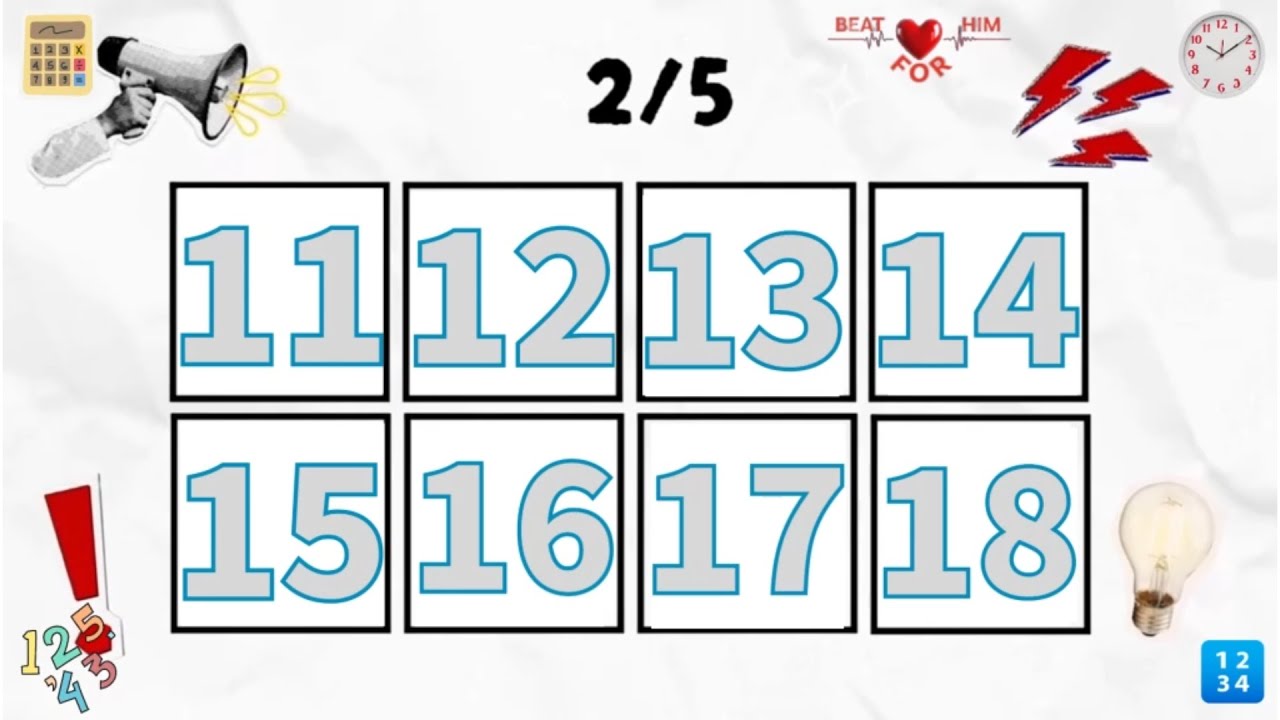 Ten Eleven Twelve0️⃣1️⃣2️⃣| Say The Word On Beat Teen Numbers🎧 | EASY to IMPOSSIBLE Rhythm Challenge