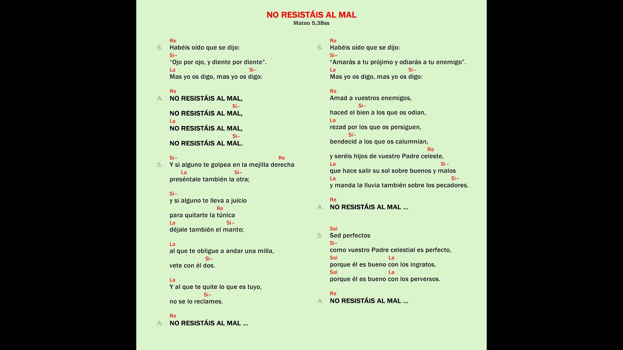 No resistáis al mal