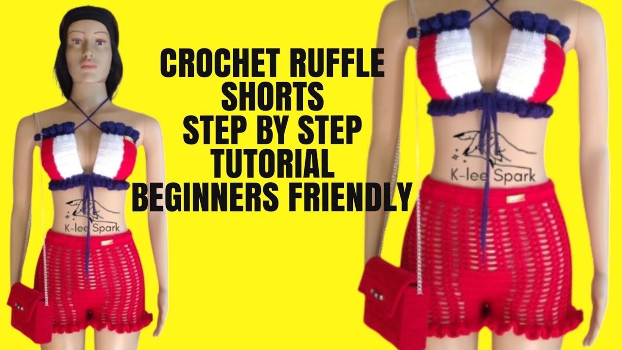 😍 Crochet Ruffle Shorts Step By Step Beginners Friendly Tutorial #crochet #diy #tutorial #handmade
