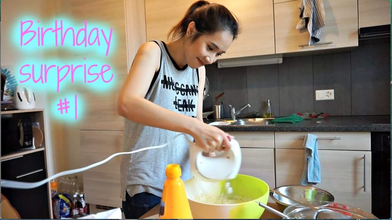Đi chợ, làm bánh sinh nhật cho chồng Hải