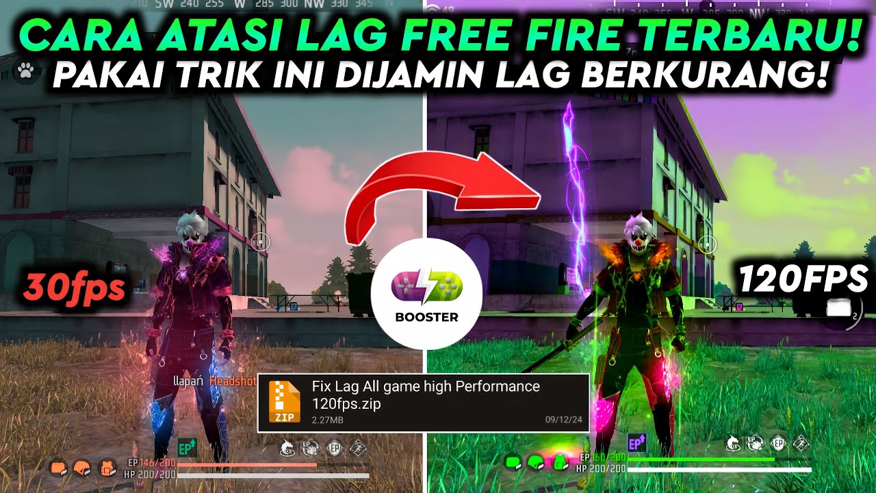 AUTO LANCAR‼️Cara mengatasi lag dan patah patah di game free fire setelah Update - GAME BOOSTER FF 🔥