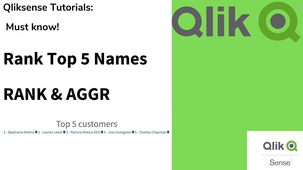 Получите самые рейтинговые имена RANK и AGGR в QLIK Sense