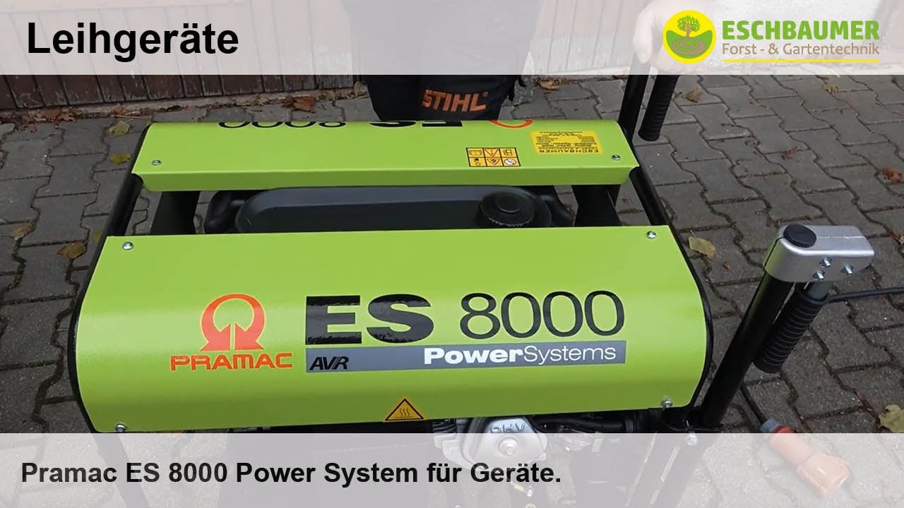 Pramac Generator ES 8000 Power System für Geräte ausführlich erklärt (Bedienungsanleitung)