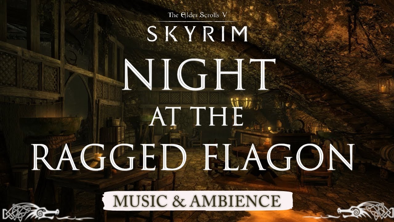Night At The Ragged Flagon | Skyrim Tavern Music & Ambience | Sleep, Study, Relax | 3 Hours
