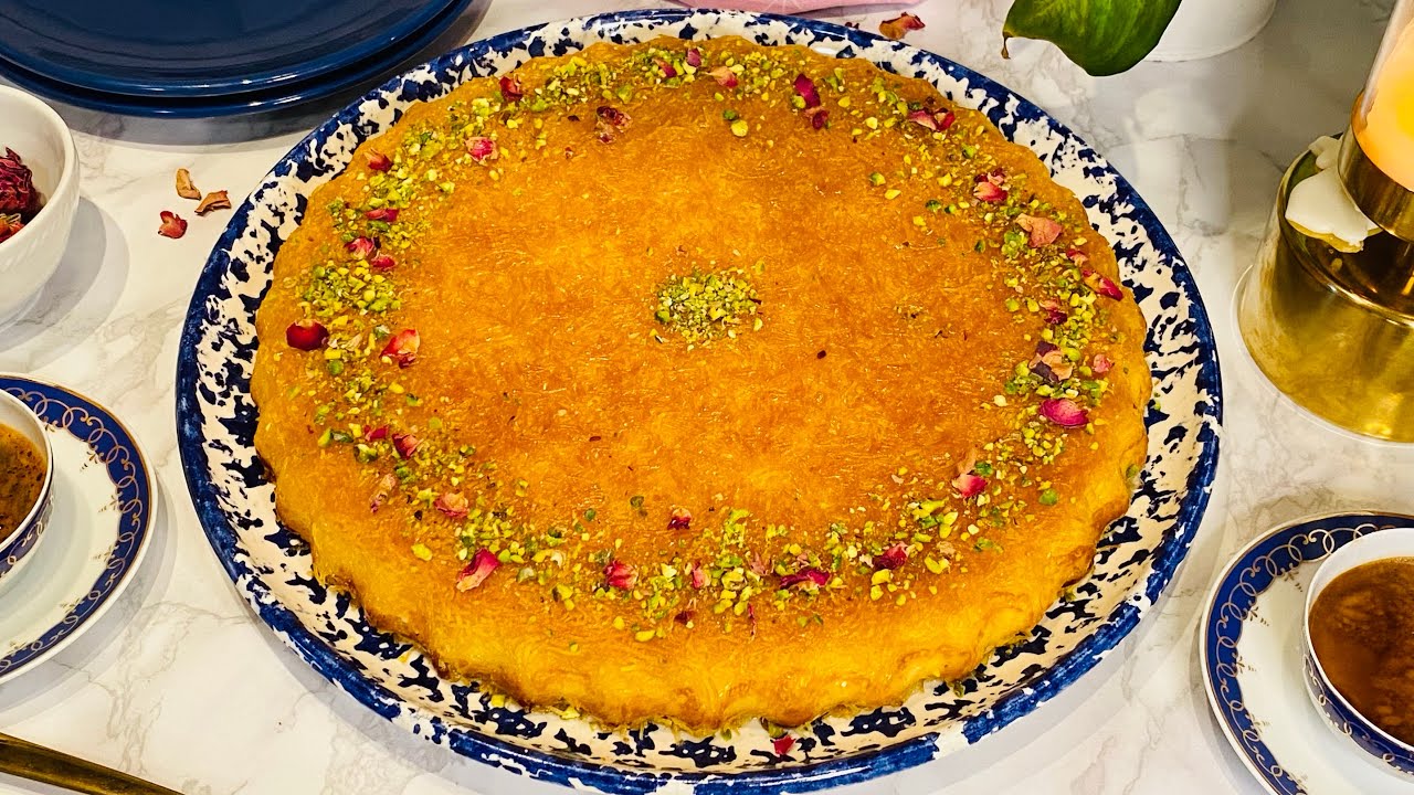 كنافة بالقشطة مع كل تفاصيل و أسرار نجاحها kunafa con crème buonissima e facilissima/حلويات رمضانية