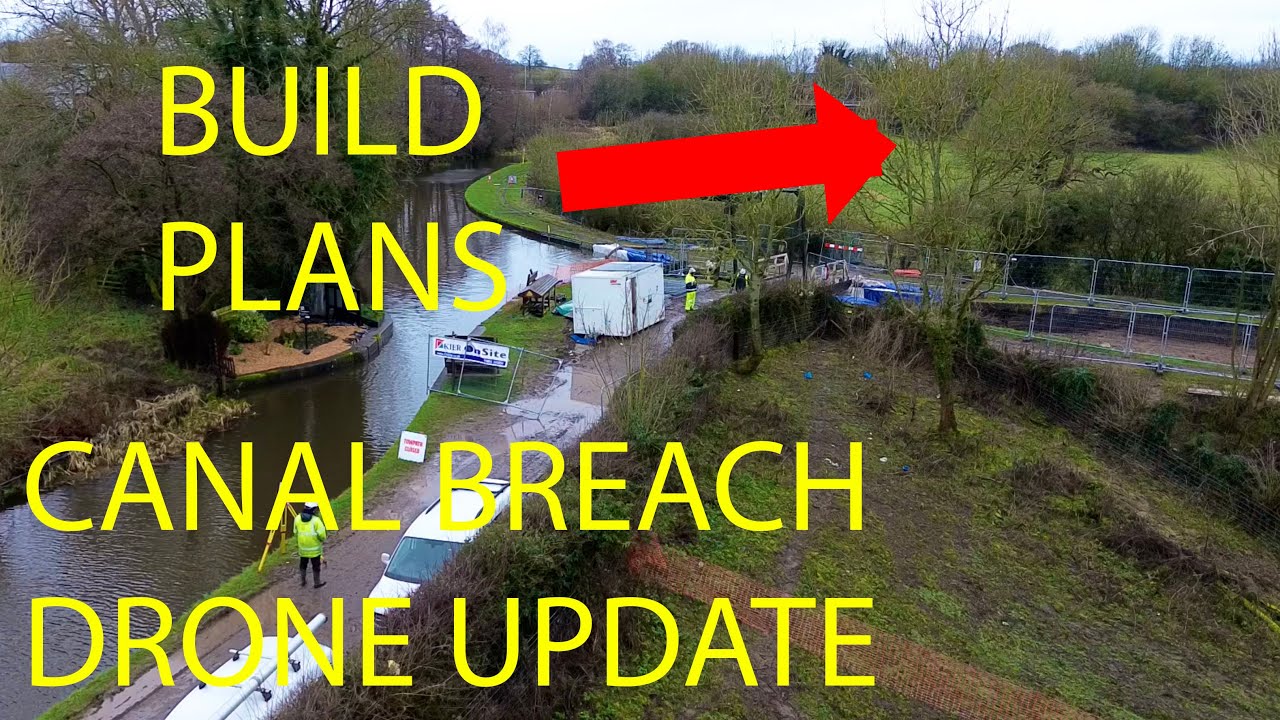 Whitchurch Canal Breach Update, Work Continues Despite The Storm, With Commentary (27thJan)